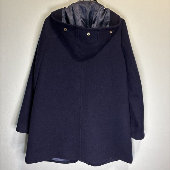 J Crew  Woman’s Chateau Stadium Wool Blend  Hooded Parka Size 4 - Picture 3 of 6